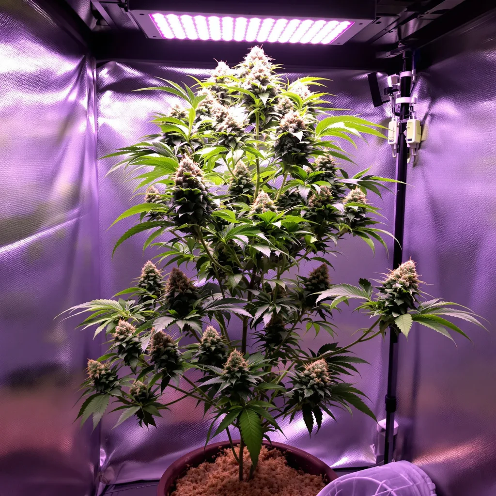 303 OG 58% indica / 42% sativa flower with visible trichomes