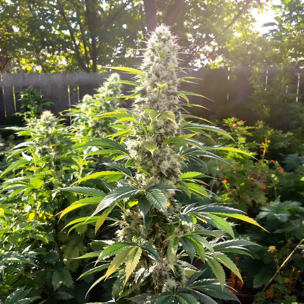 303 OG 58% indica / 42% sativa flower with visible trichomes