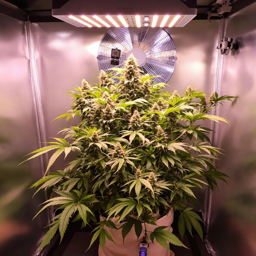 3X Crazy 82% indica / 18% sativa flower with visible trichomes