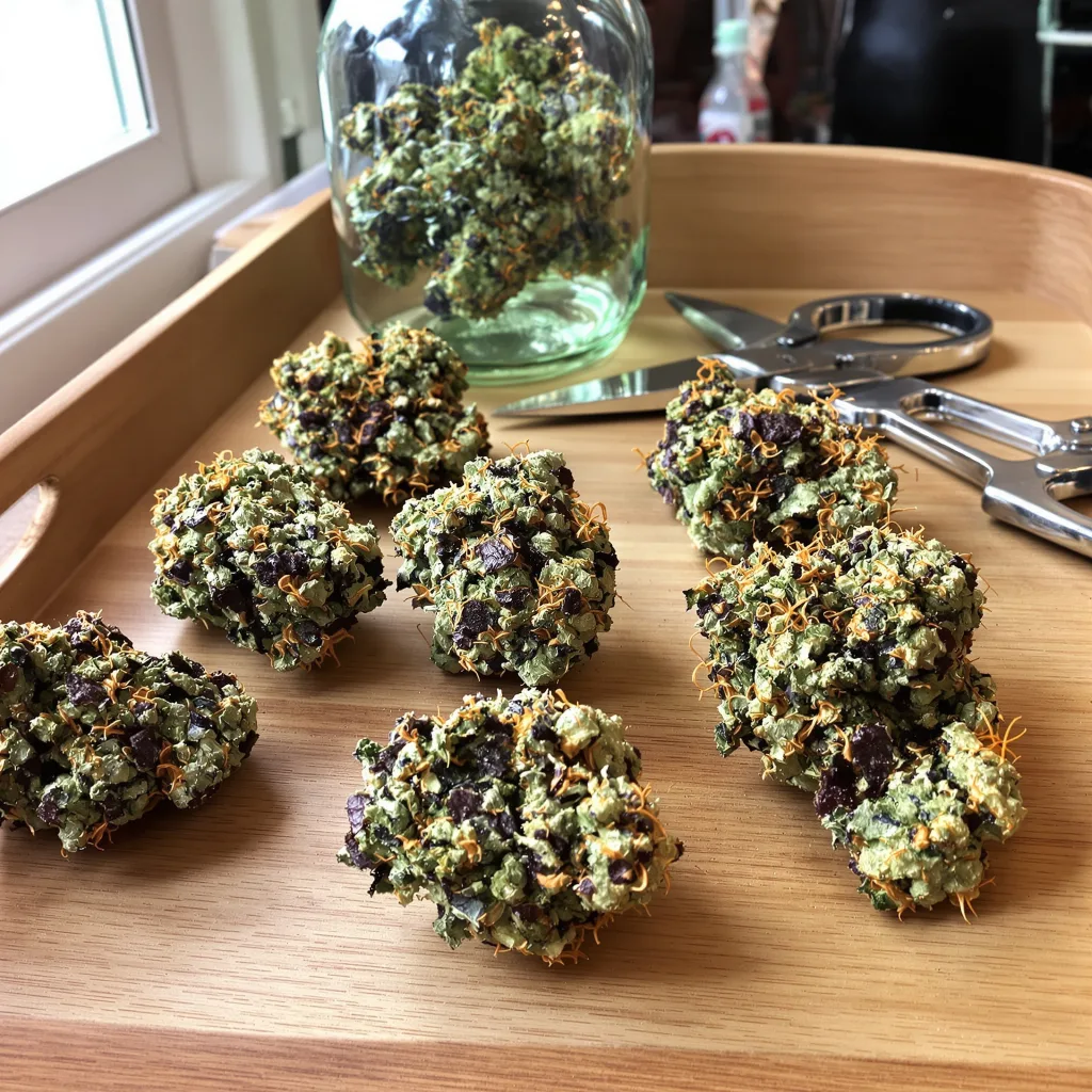 41 Cherries 69% indica / 31% sativa flower with visible trichomes