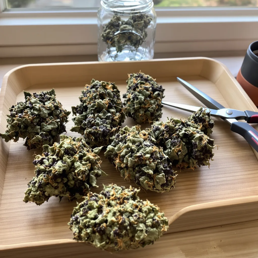 501st OG 74% indica / 26% sativa flower with visible trichomes