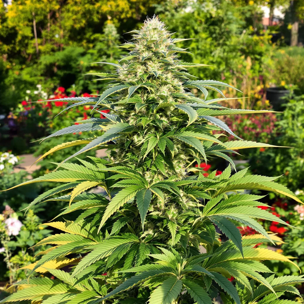 5th Element 79% indica / 21% sativa flower with visible trichomes