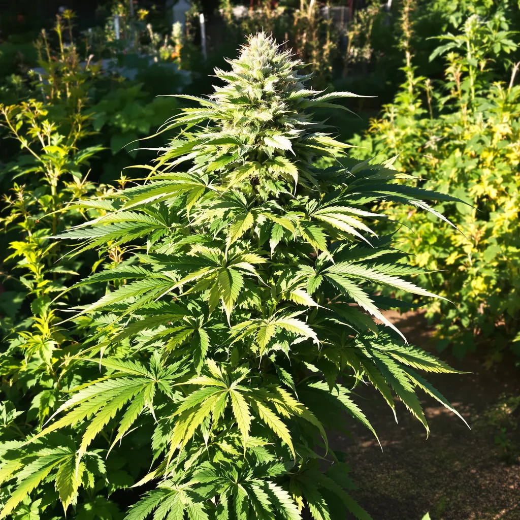 5th Element 79% indica / 21% sativa flower with visible trichomes