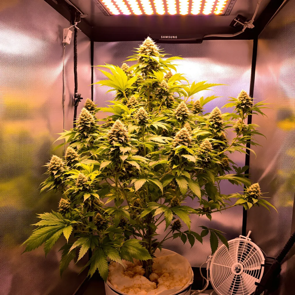 Aberdeen 40% indica / 60% sativa flower with visible trichomes