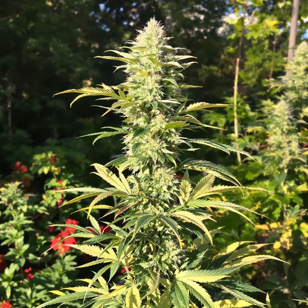 Aberdeen 40% indica / 60% sativa flower with visible trichomes