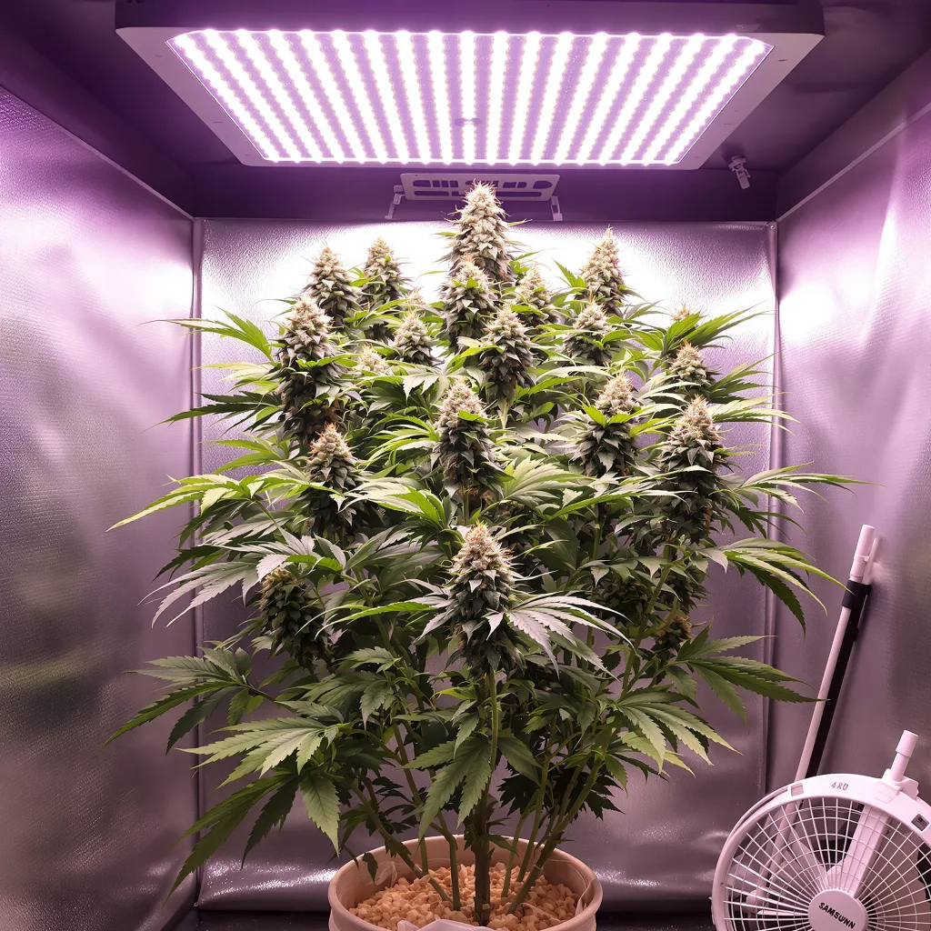 Aberdeen 40% indica / 60% sativa flower with visible trichomes