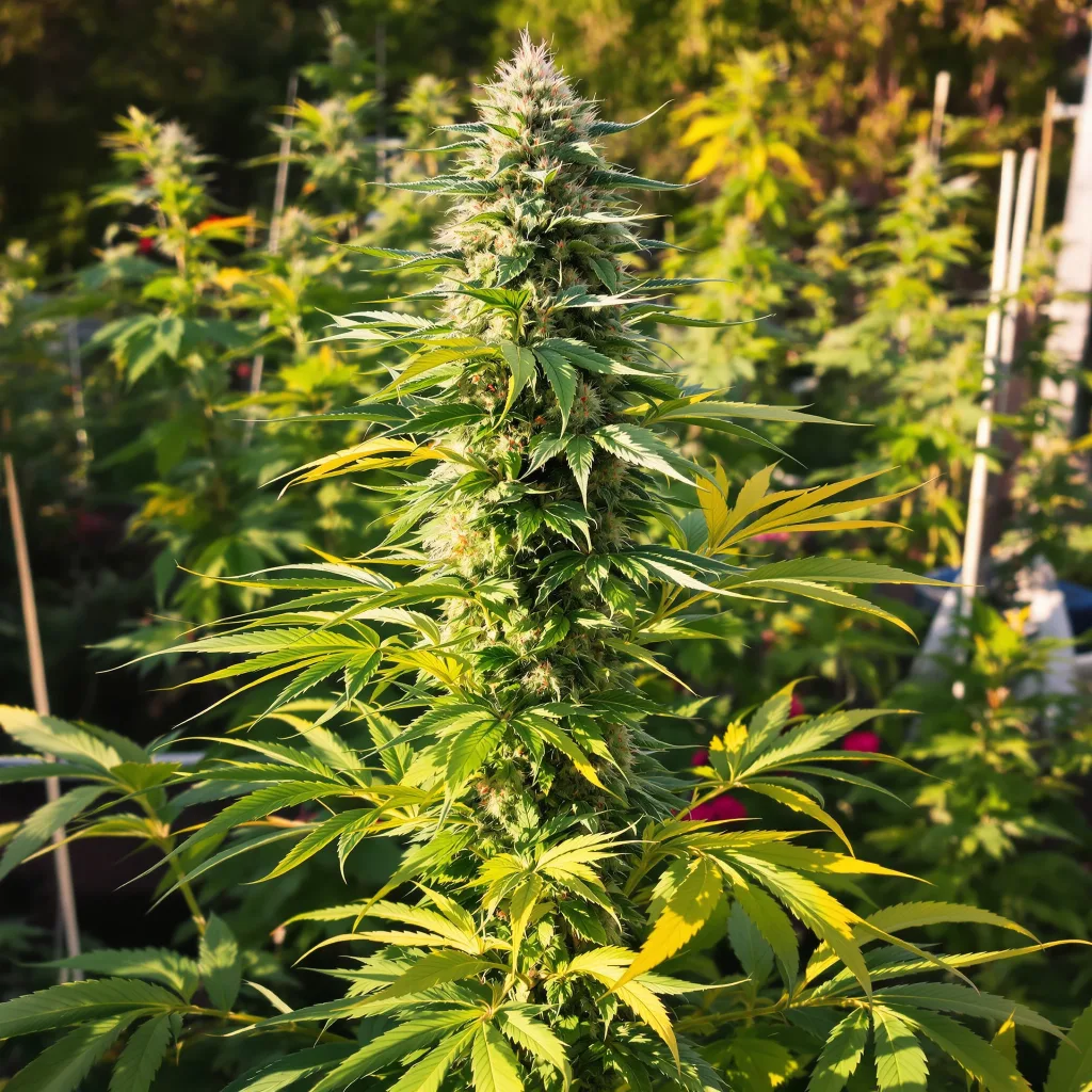 Aberdeen 40% indica / 60% sativa flower with visible trichomes