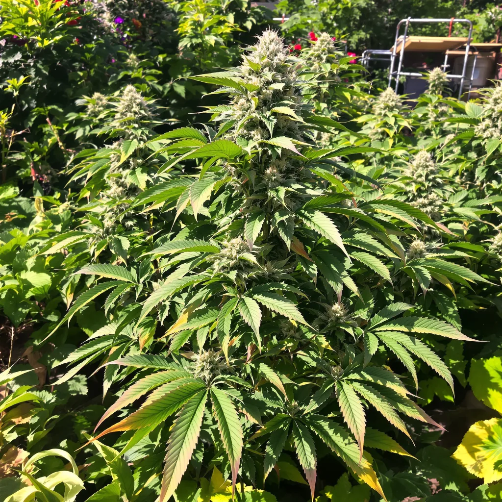 Abusive OG 85% indica / 15% sativa flower with visible trichomes