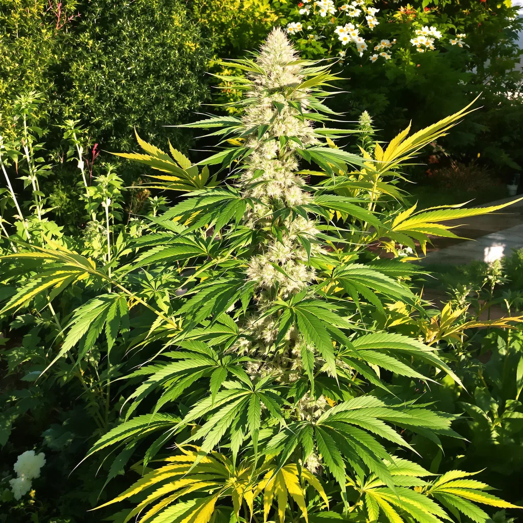 Acapulco Gold 20% indica / 70% sativa flower with visible trichomes