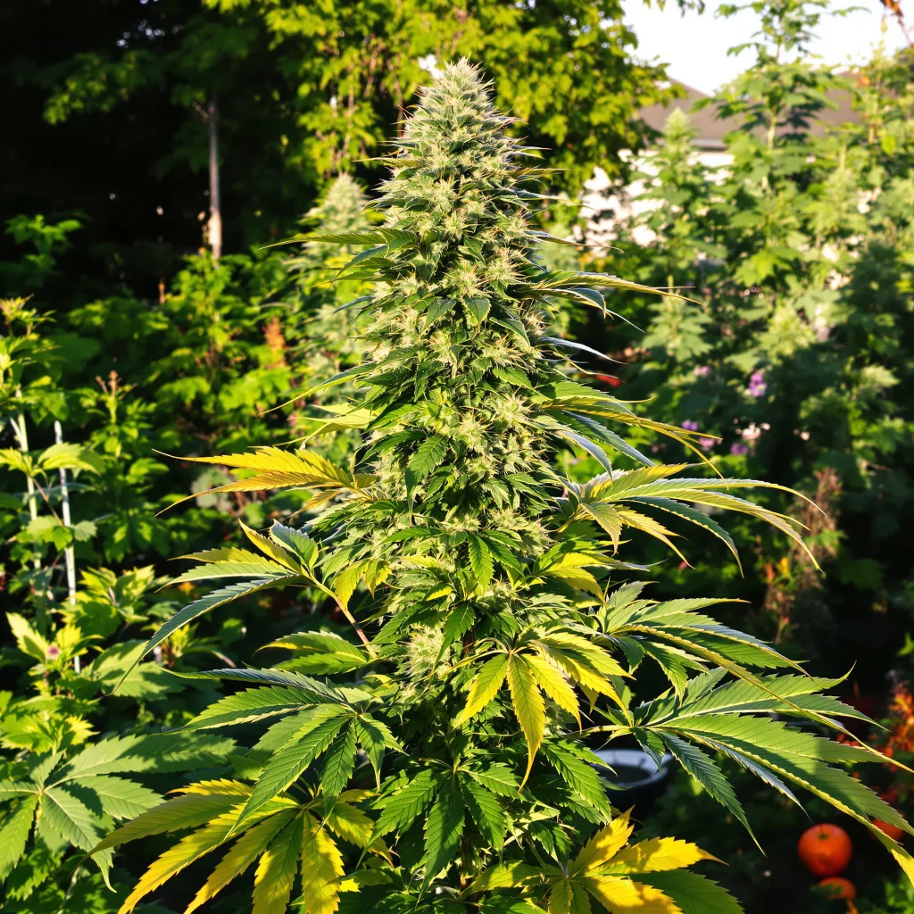 Adios 58% indica / 42% sativa flower with visible trichomes