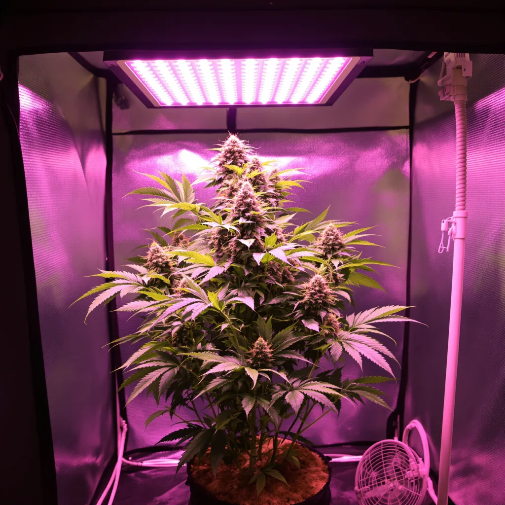 Afghan 70% indica / 30% sativa flower with visible trichomes