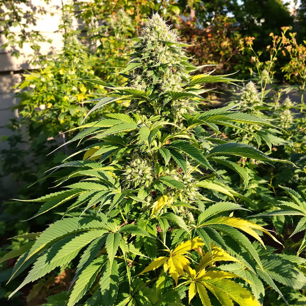 Afghan 70% indica / 30% sativa flower with visible trichomes