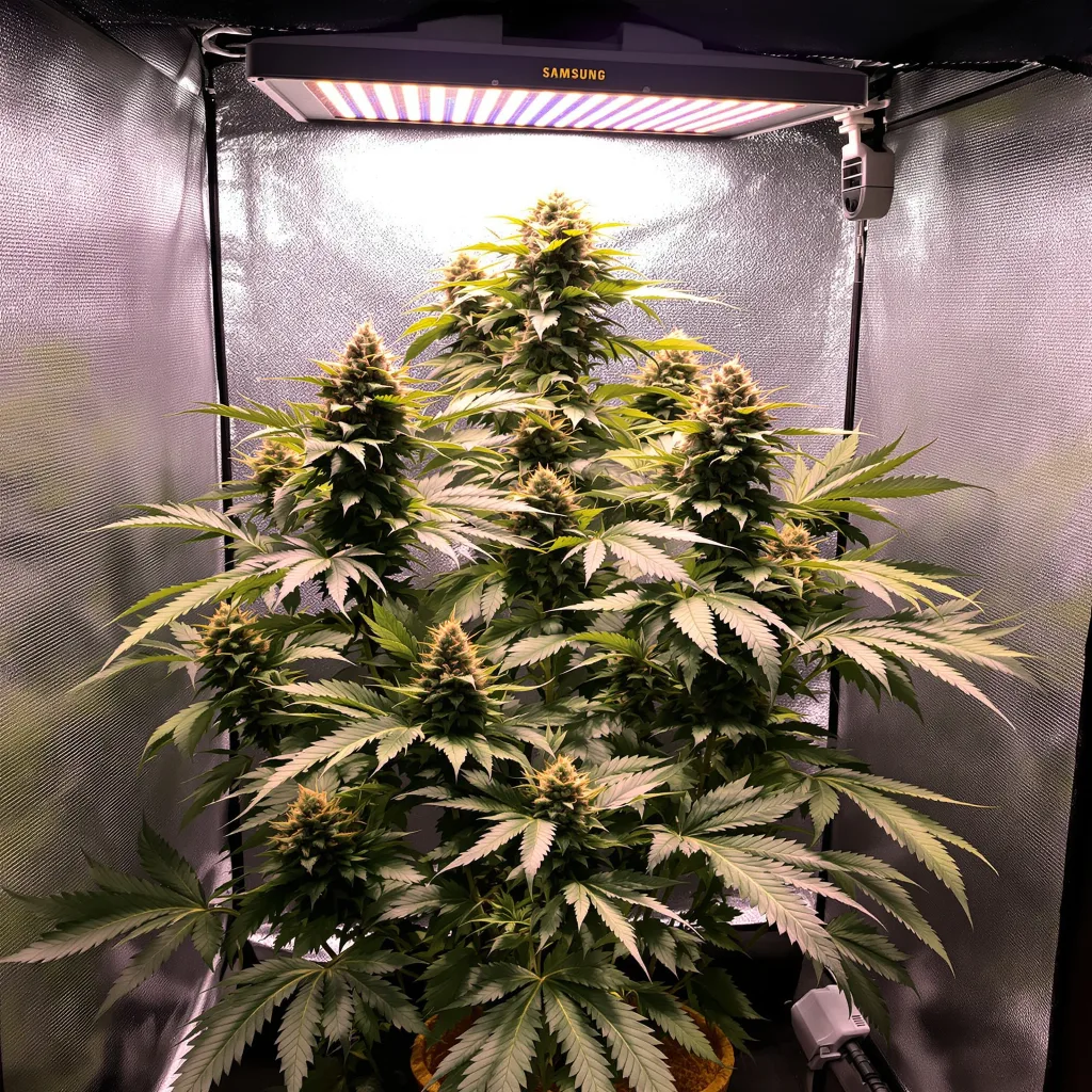 Afghan 70% indica / 30% sativa flower with visible trichomes