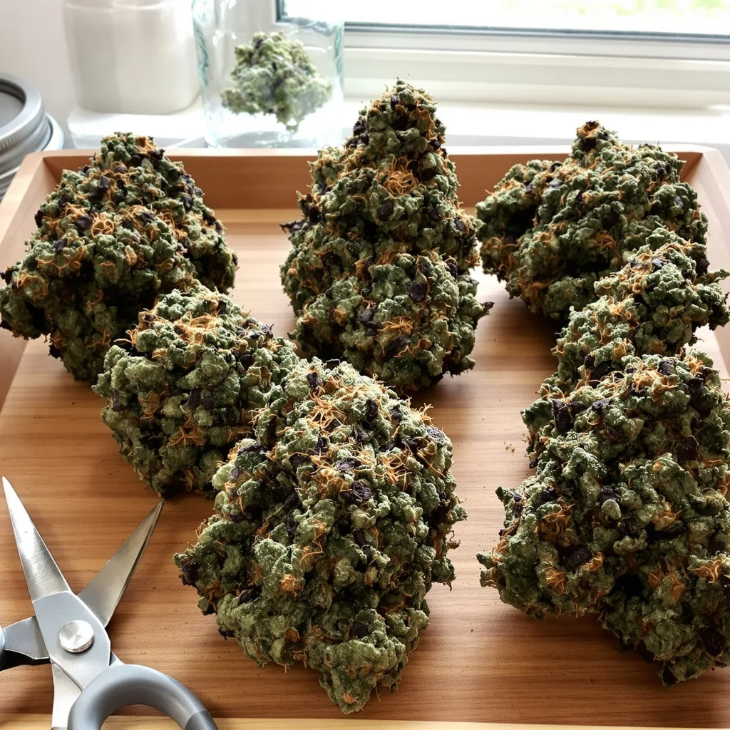 Afghan Kush 67% indica / 33% sativa flower with visible trichomes