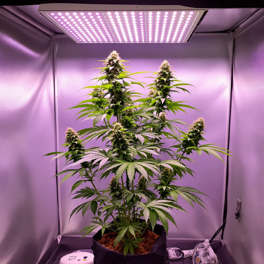 Afgooey 65% indica / 35% sativa flower with visible trichomes
