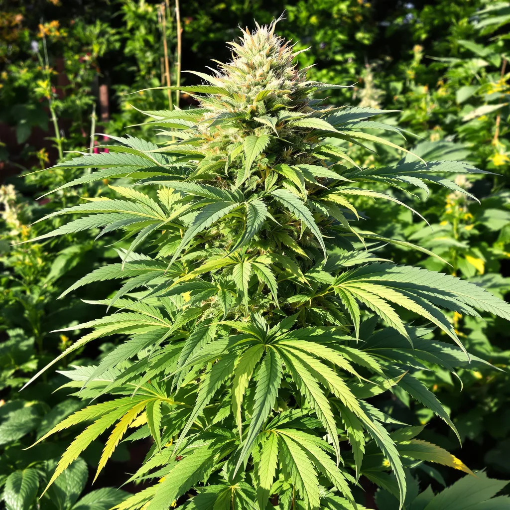 Afgooey 65% indica / 35% sativa flower with visible trichomes