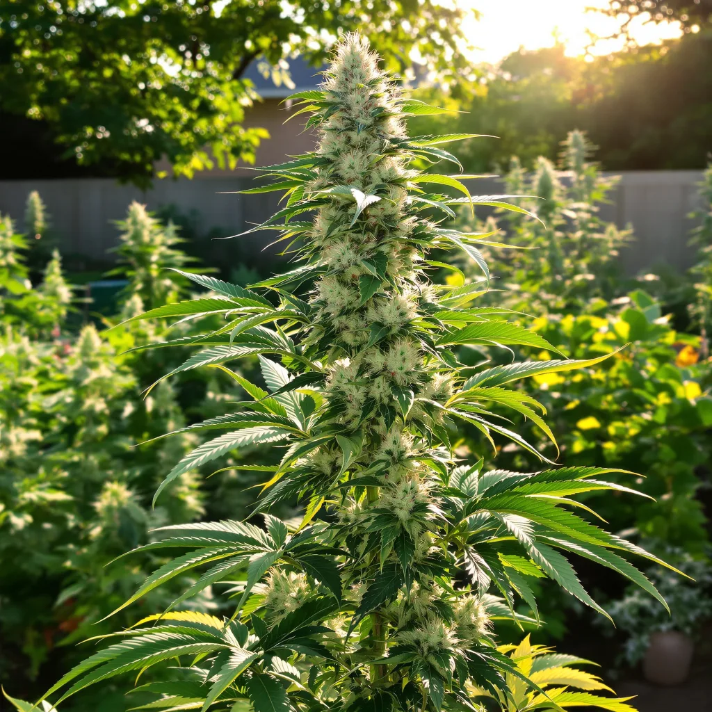 Afwreck 55% indica / 45% sativa flower with visible trichomes