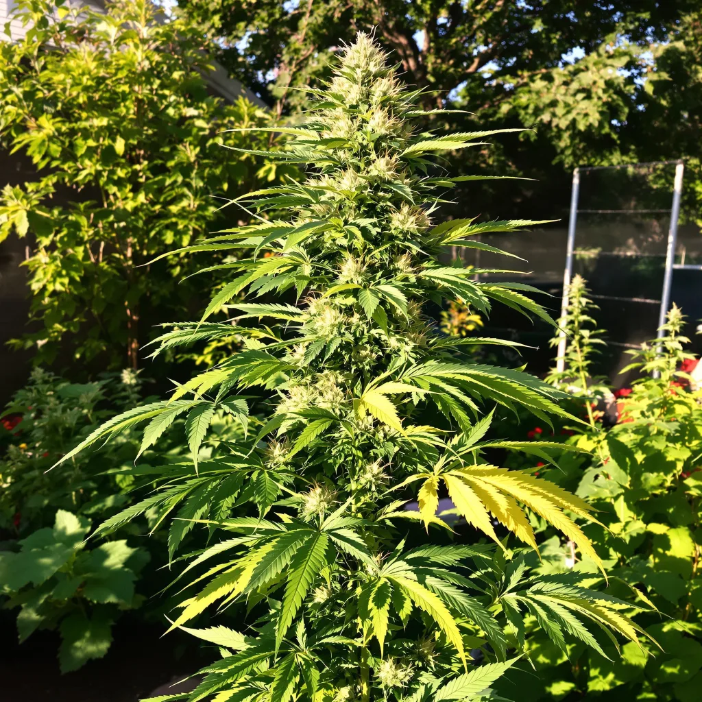 Agent Orange 61% indica / 39% sativa flower with visible trichomes