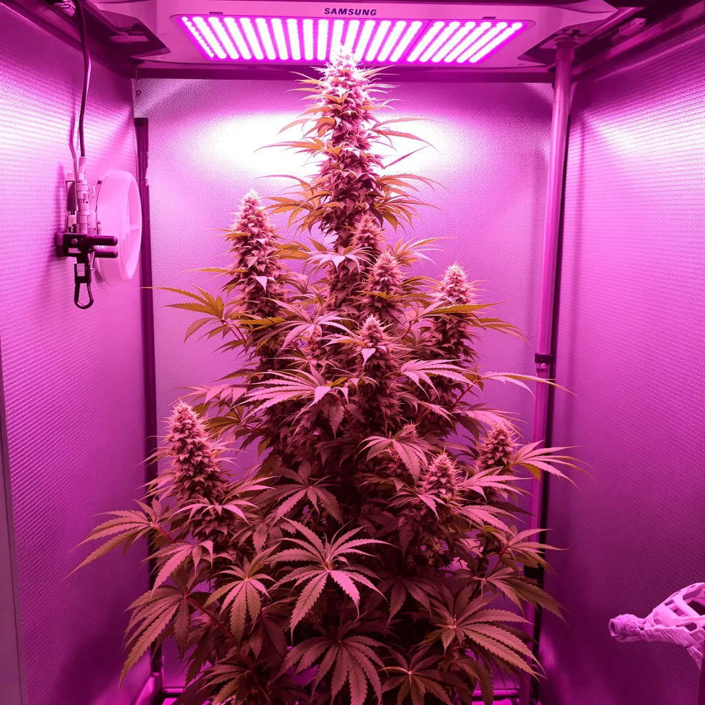 Agent Tangie 11% indica / 89% sativa flower with visible trichomes