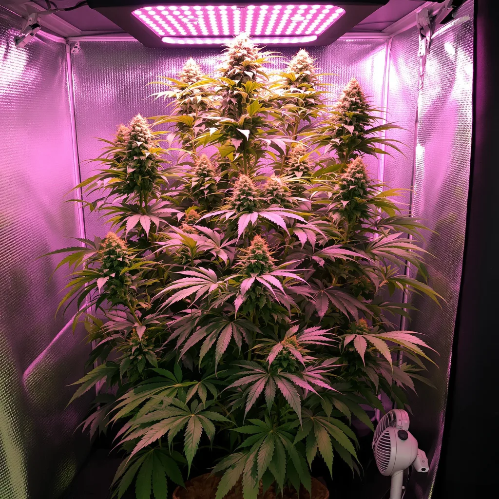 Agent Tangie 11% indica / 89% sativa flower with visible trichomes