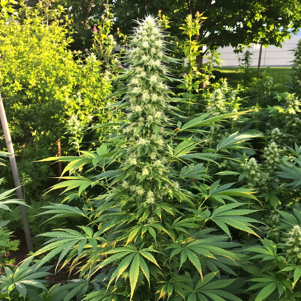 Agent Tangie 11% indica / 89% sativa flower with visible trichomes