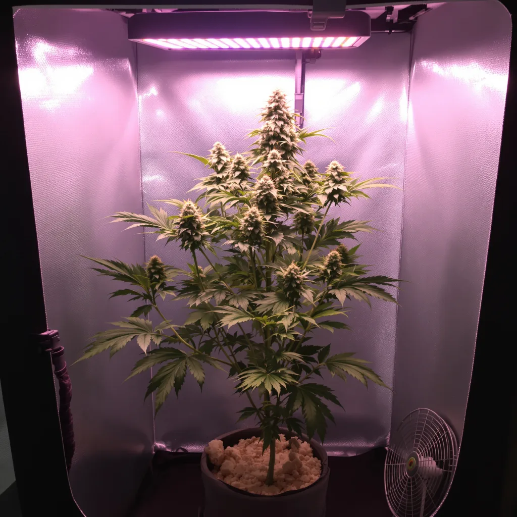 AK-47 48% indica / 52% sativa flower with visible trichomes
