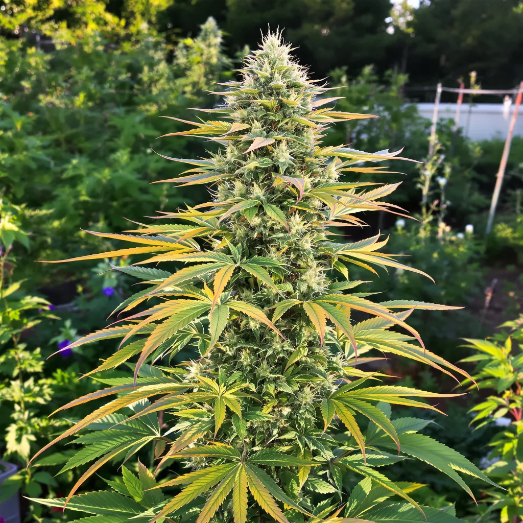 AK-47 48% indica / 52% sativa flower with visible trichomes