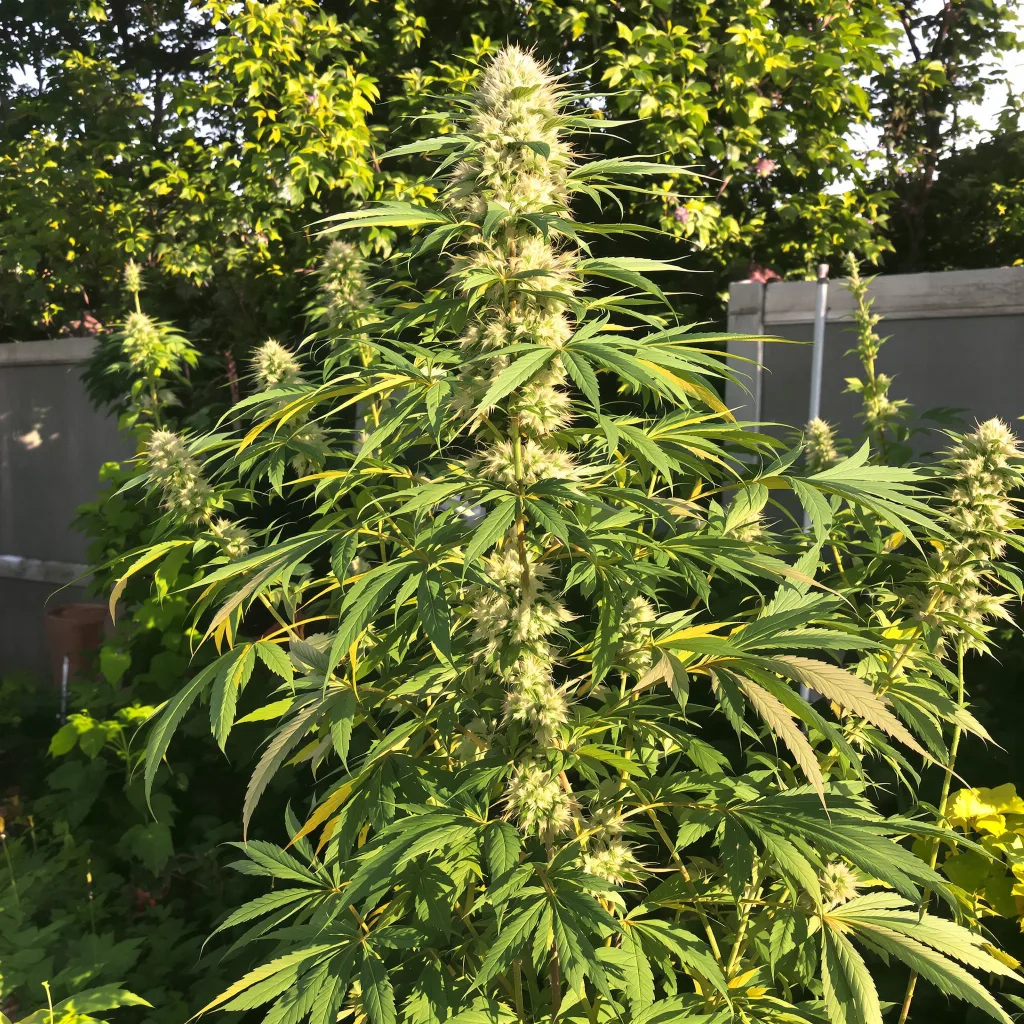 AK 6% indica / 94% sativa flower with visible trichomes