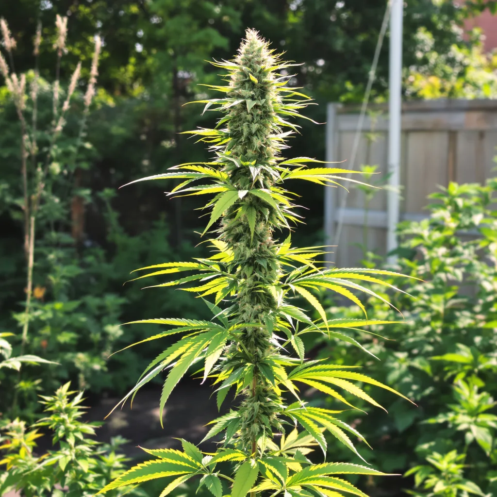 AK 6% indica / 94% sativa flower with visible trichomes