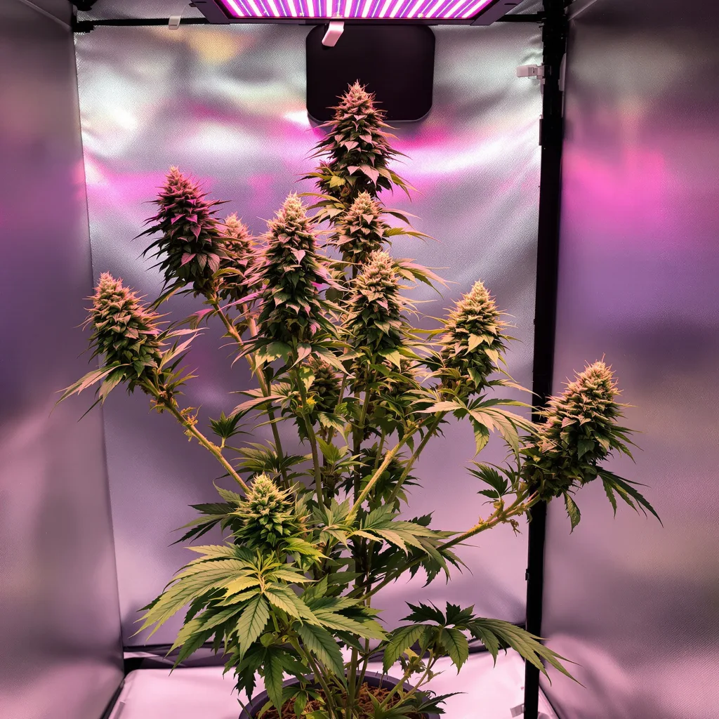Alchemy 59% indica / 41% sativa flower with visible trichomes