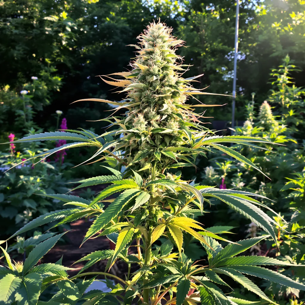 Alchemy 59% indica / 41% sativa flower with visible trichomes