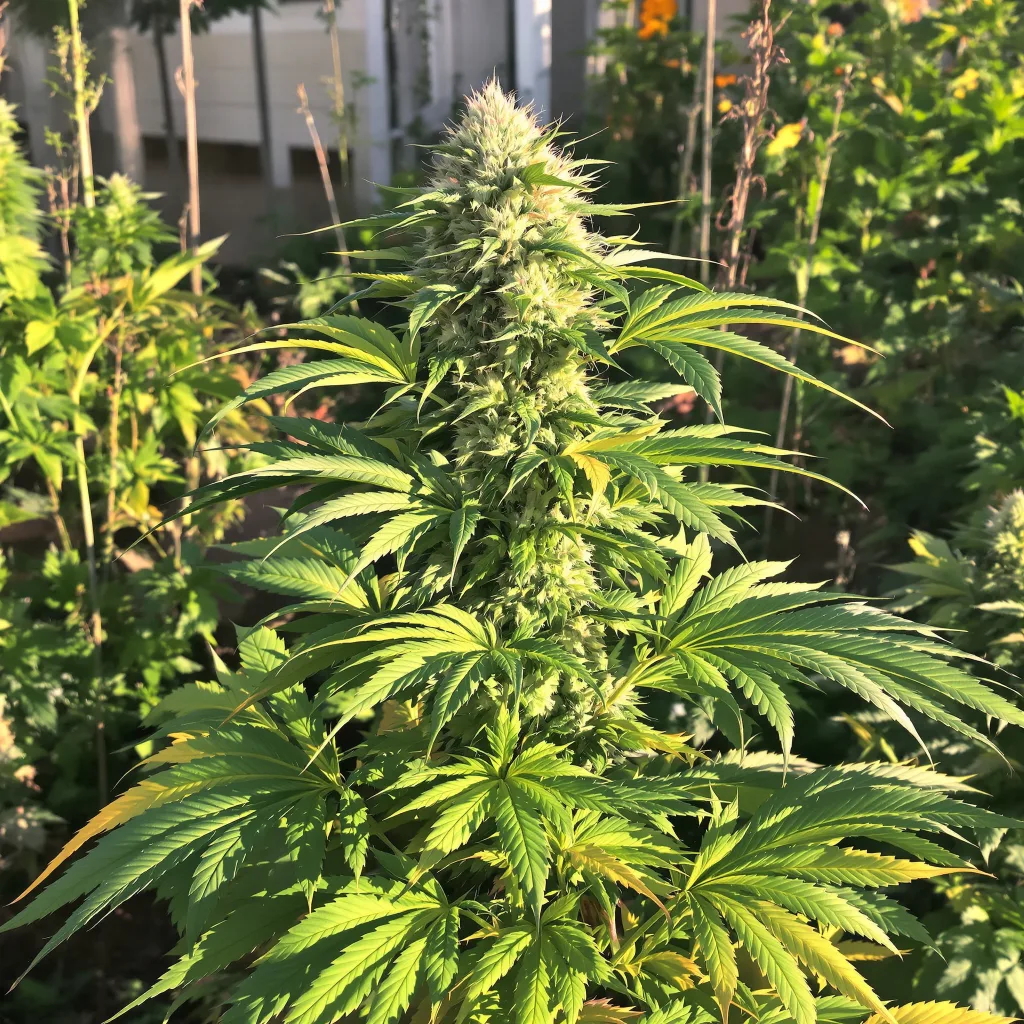 Alien Bubba 79% indica / 21% sativa flower with visible trichomes