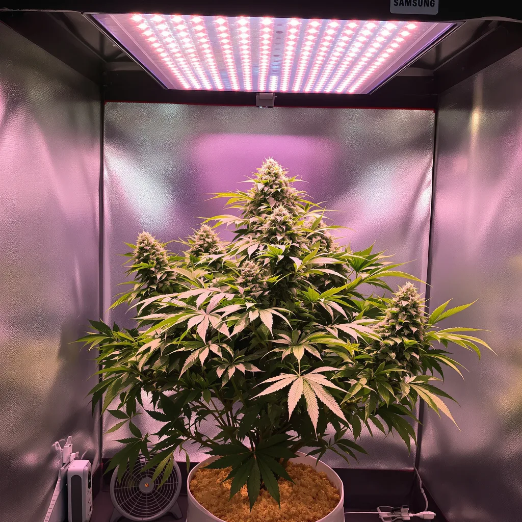 Alien Bubba 79% indica / 21% sativa flower with visible trichomes