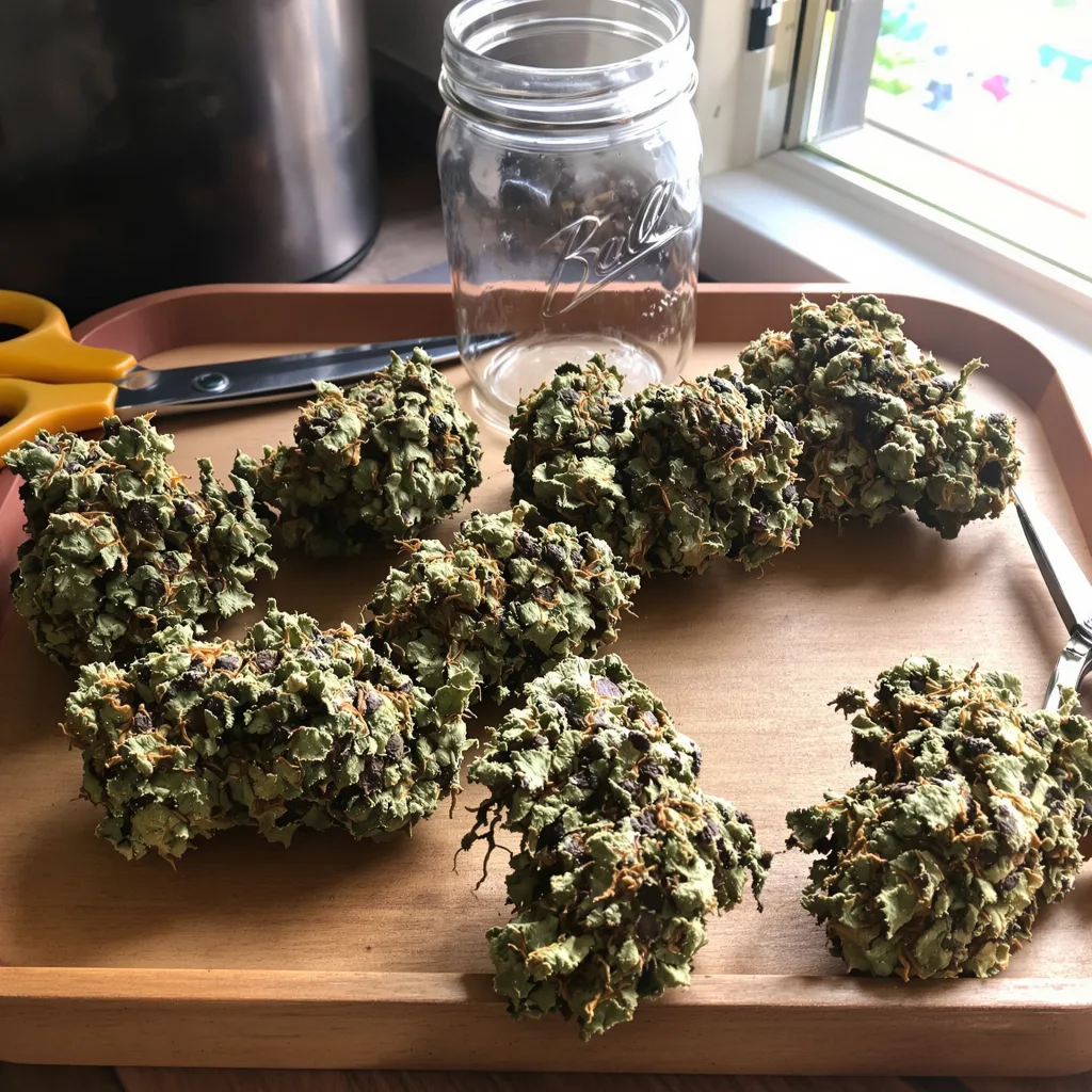 Alien Dawg 81% indica / 19% sativa flower with visible trichomes