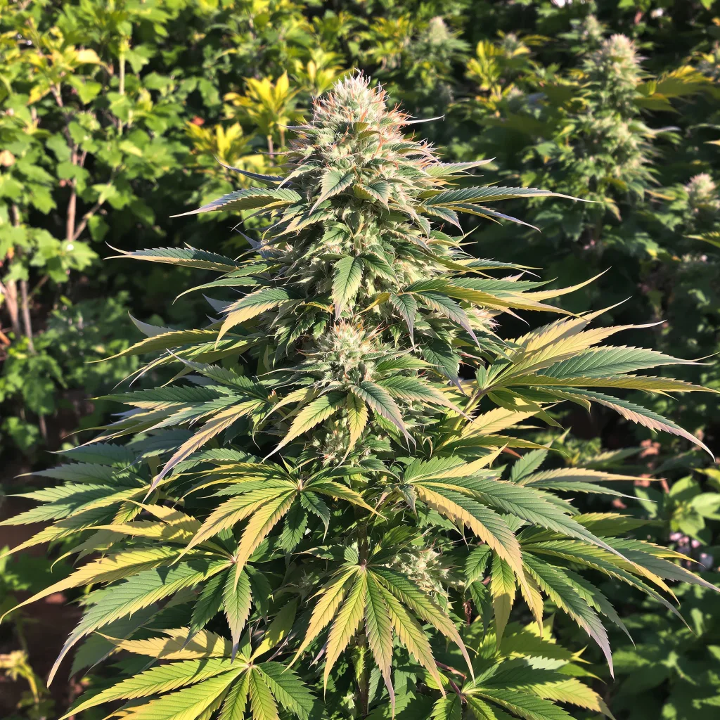 Alien Dawg 81% indica / 19% sativa flower with visible trichomes
