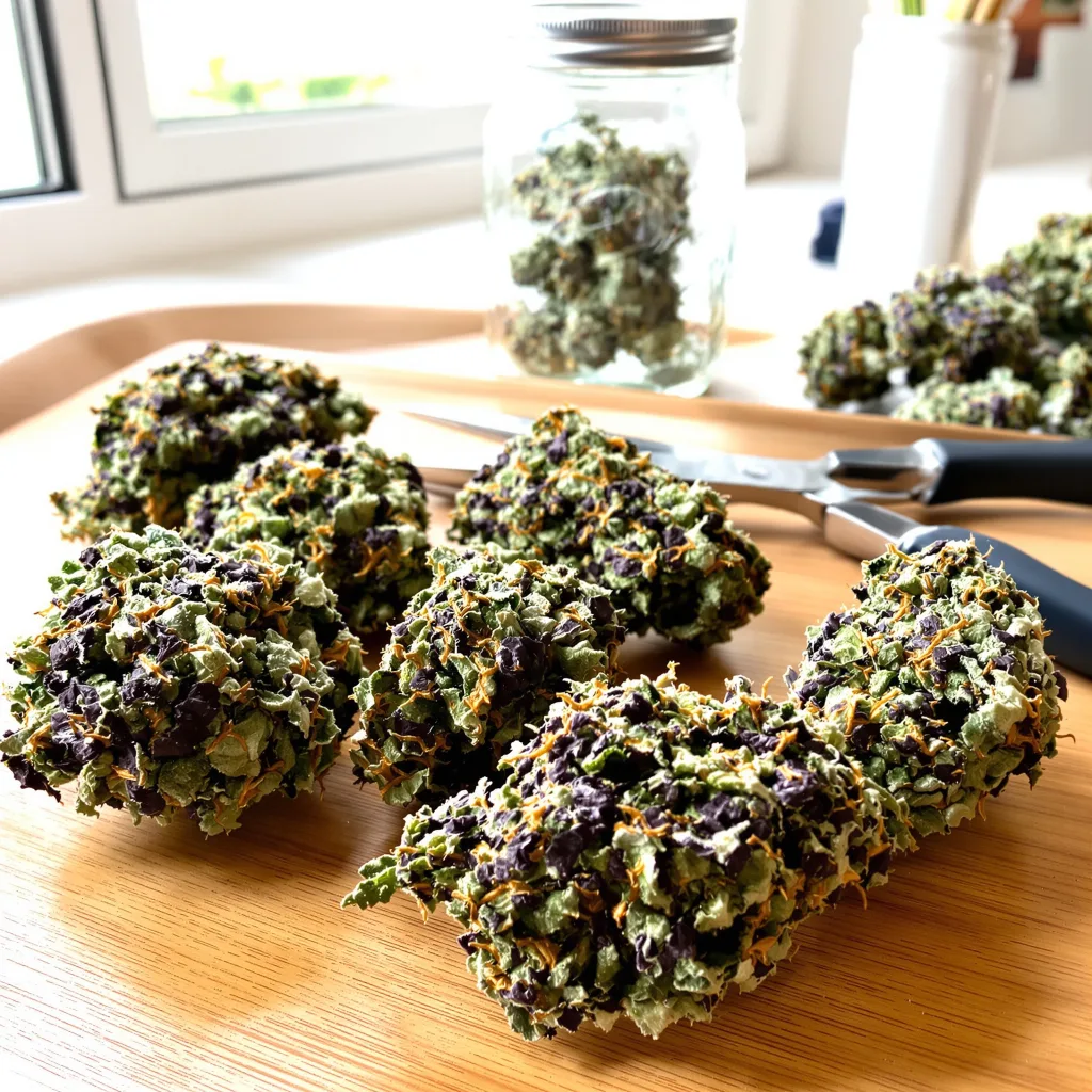 Alien Dawg 81% indica / 19% sativa flower with visible trichomes