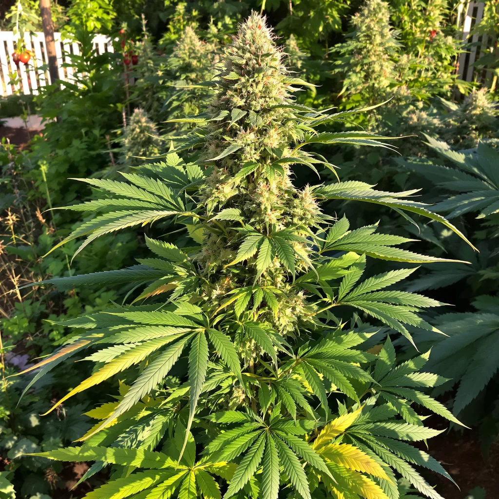 Alien Gorilla Glue 74% indica / 26% sativa flower with visible trichomes