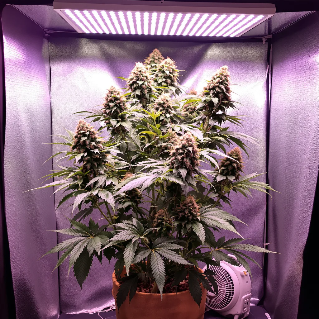 Alien Kush 52% indica / 48% sativa flower with visible trichomes