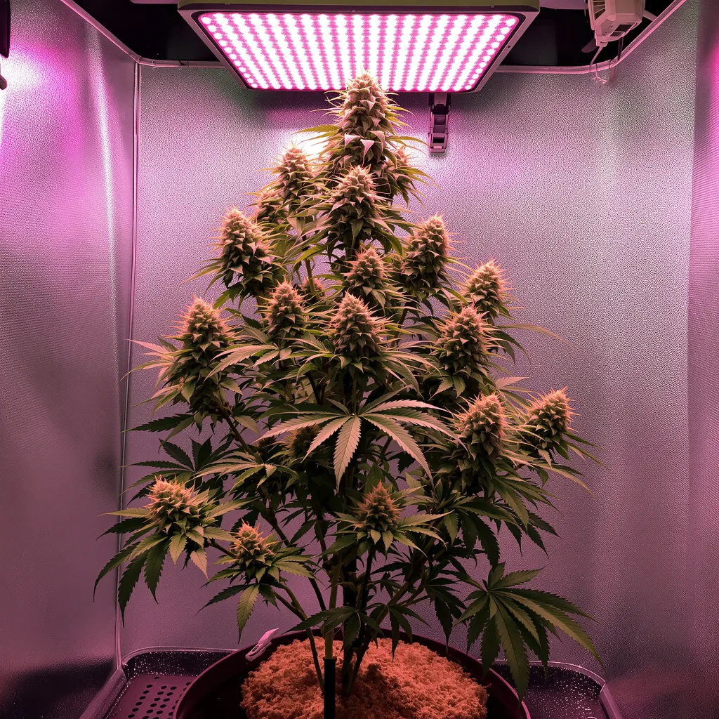 Alien Kush 52% indica / 48% sativa flower with visible trichomes