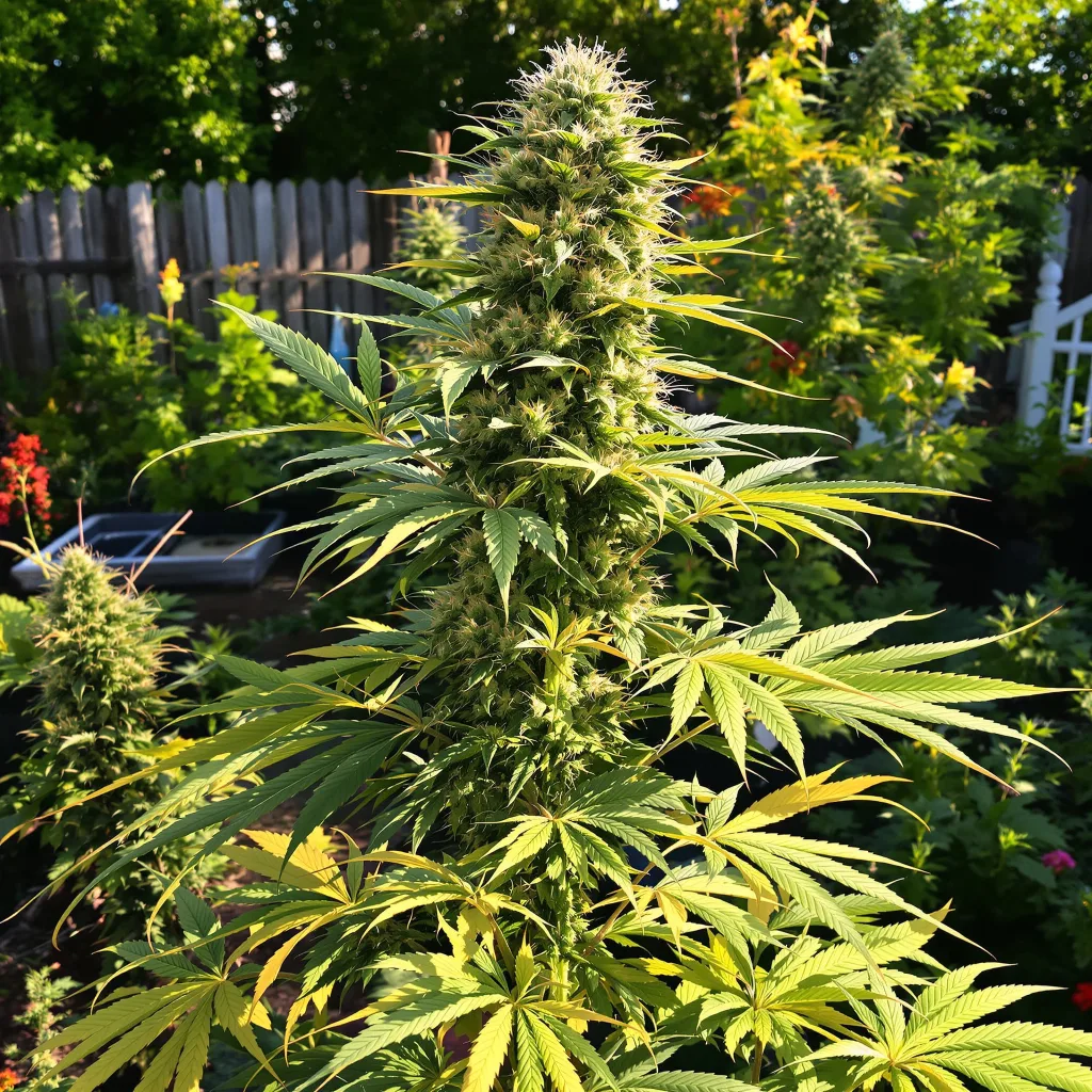 Alien Kush 52% indica / 48% sativa flower with visible trichomes