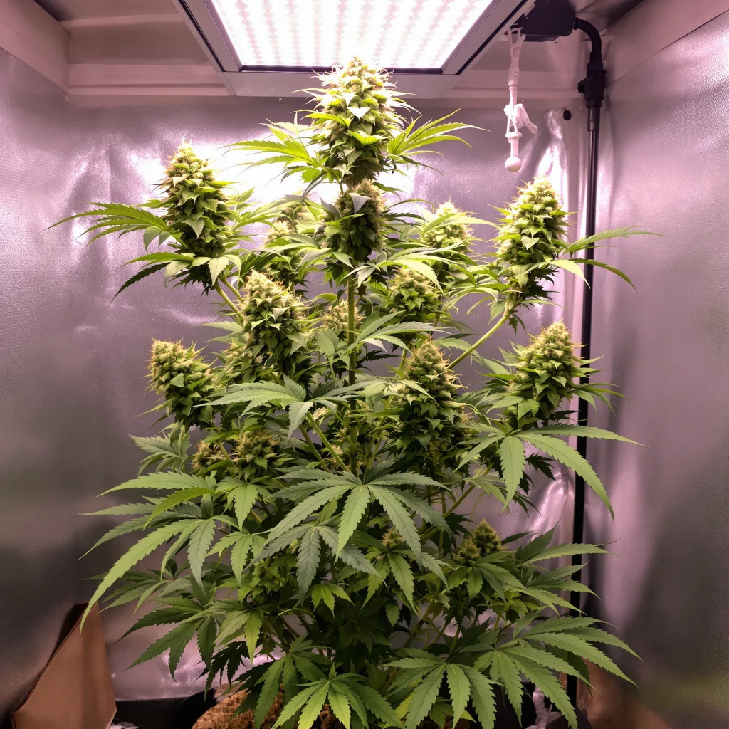 Alien Reunion 49% indica / 51% sativa flower with visible trichomes