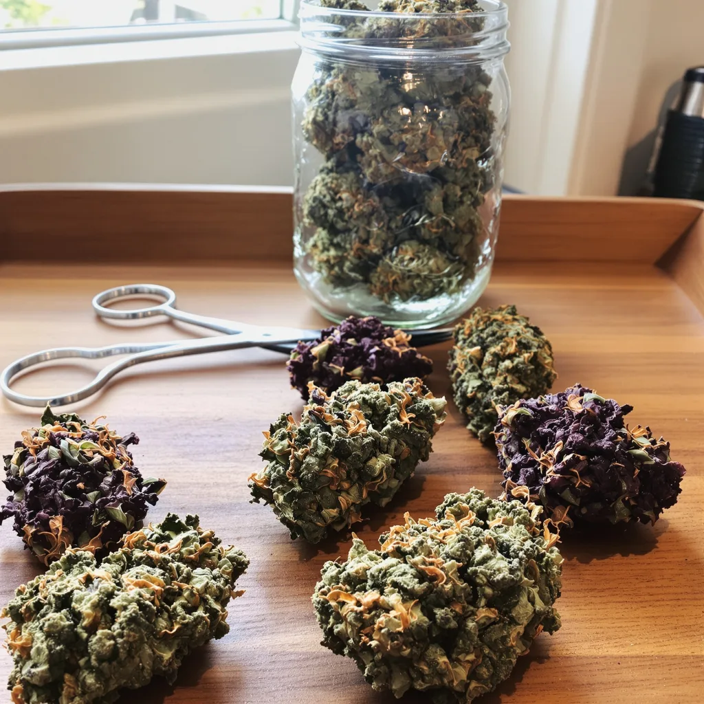 Alien Rift 65% indica / 35% sativa flower with visible trichomes