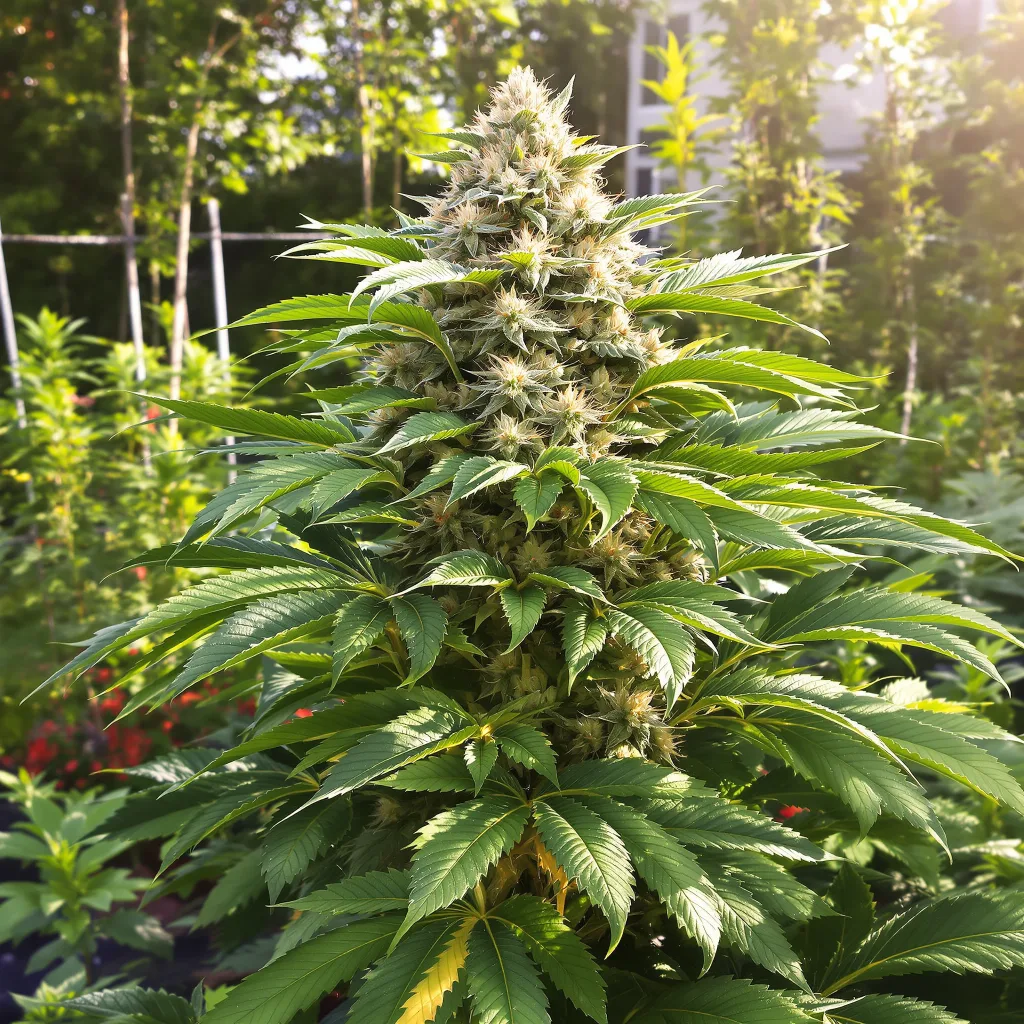 Alien Rift 65% indica / 35% sativa flower with visible trichomes