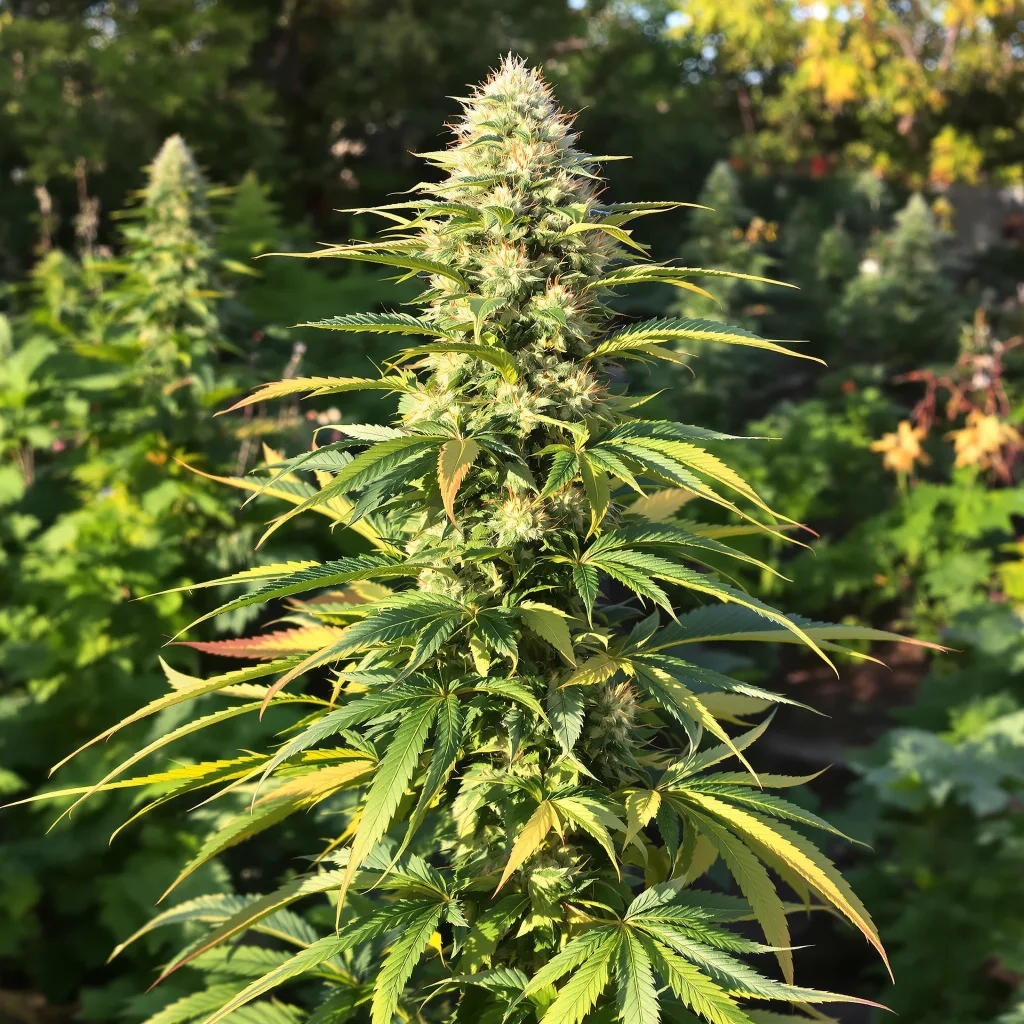 Alien Rock Candy 41% indica / 59% sativa flower with visible trichomes