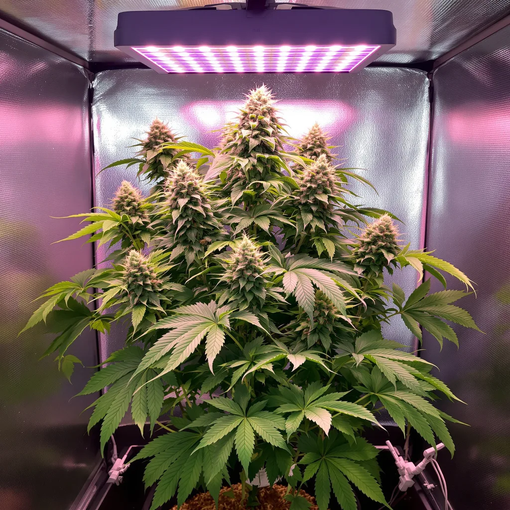 Aliens On Moonshine 85% indica / 15% sativa flower with visible trichomes
