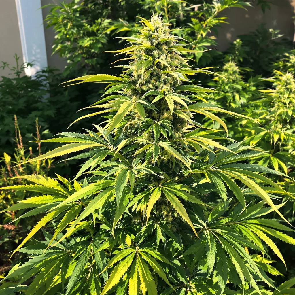Alpine Star 65% indica / 35% sativa flower with visible trichomes