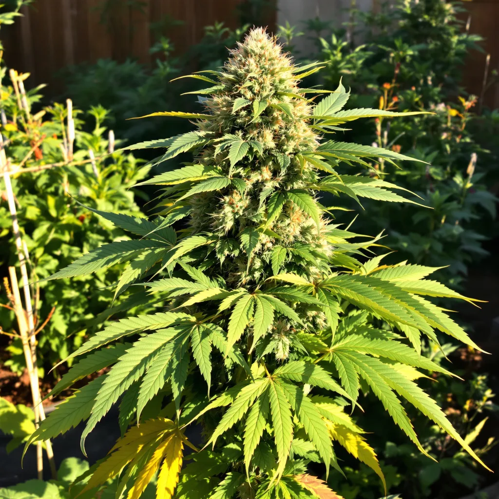 American Kush 76% indica / 24% sativa flower with visible trichomes