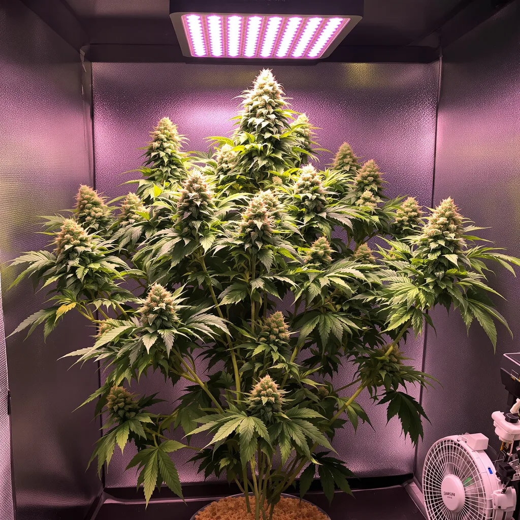 American Strains Pack 40% indica / 60% sativa flower with visible trichomes
