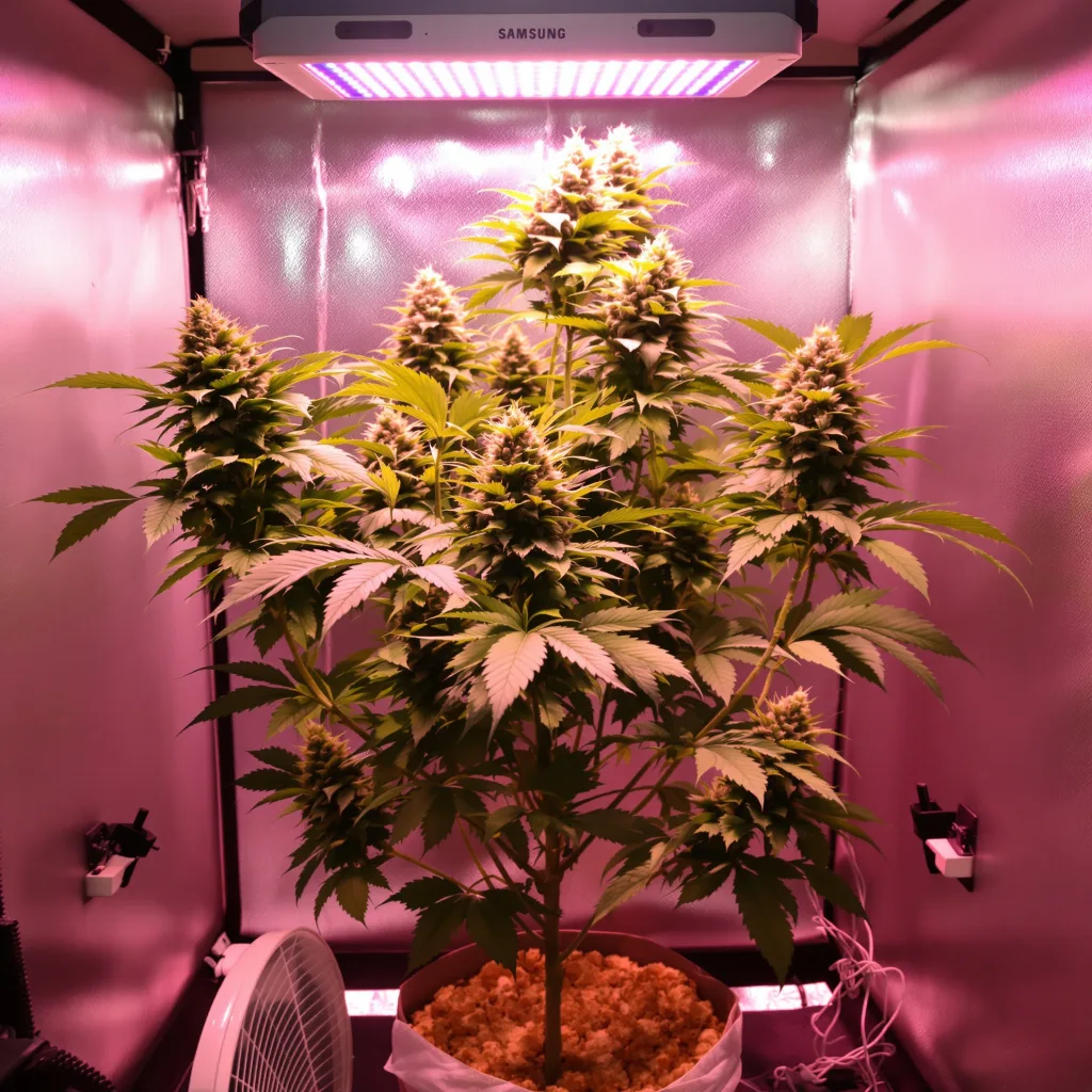 Americano 80% indica / 20% sativa flower with visible trichomes