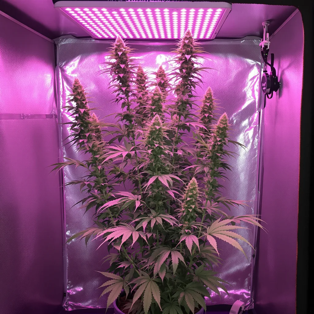 Amnesia Haze 12% indica / 88% sativa flower with visible trichomes